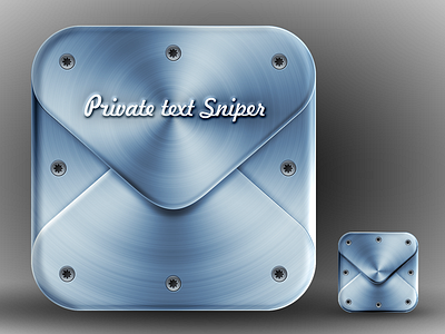 Icon for upcoming app icon ios ipad iphone letter retina steel
