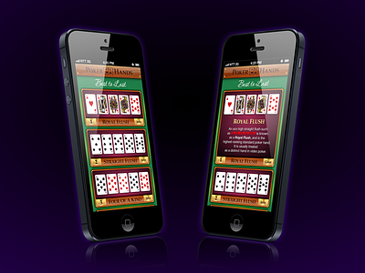 Poker Hands app UI