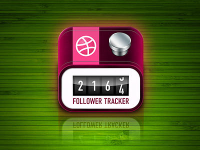 Icon for DribTrack (on AppStore) - Follower Tracker For Dribbble followers icon ios ipad iphone retina