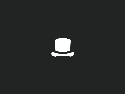 Hat branding dark hat icon logo white