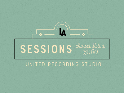 CHB | LA Sessions artwork branding concept instruments logo los angeles music studio typography vector vintage visual design vst