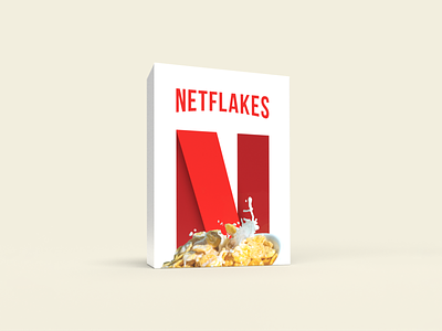 Netflakes 3d box boxes cereal conceptual fun hollywood illustration magazine movies netflix streaming