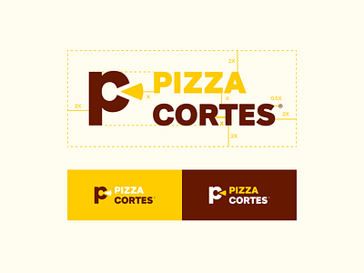 Pizza Cortes | Logo branding delivery duotone food identity design logo pizza restaurant typography vector