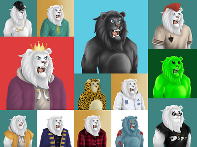 White Lion NFT Collection of 10,000 Kings and Queens