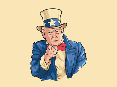 Uncle Trump - Illustration illustration trump uncle sam united states vector