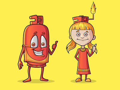 Mascot concepts for Western Gasco Cylinder Ltd.