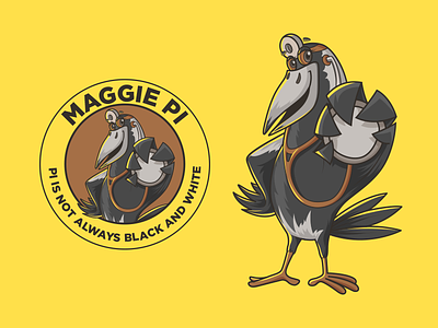 Australian Magpie Mascot design - Maggie Pi australia bird charity fundraising maggie pi magpie mascot