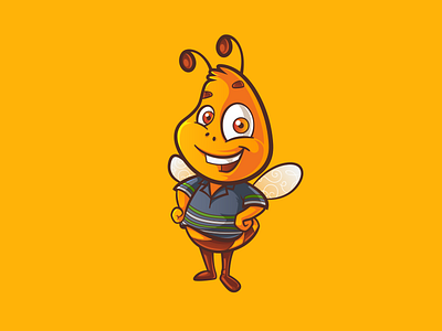 Bee Mascot for a School bee cartoon character creative education honey illustration innovative mascot school school mascot