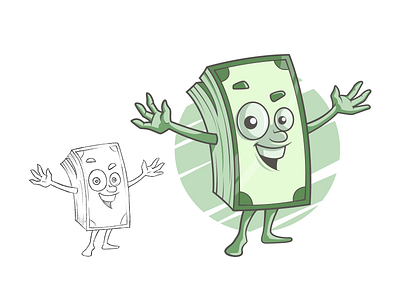 Money Mascot Design cartoon character dollar economy finance financial illustration mascot money