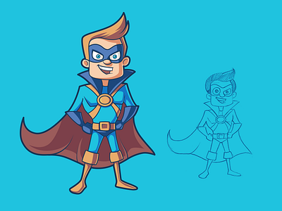 Superhero Kid Mascot