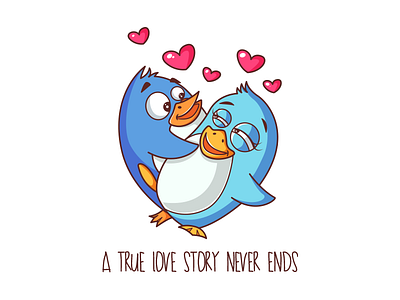 A True Love Story Never Ends! T-Shirt illustration