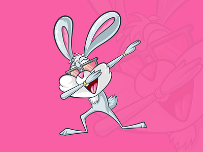 Dabbing Bunny bunny cartoon cool cute dab dabbing dance dancing kids rabbit sweet