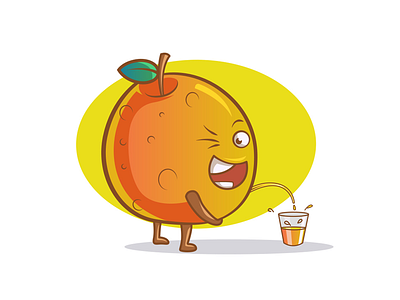 Orange juice beverage caricature cartoon cute fruit funny juice orange secret