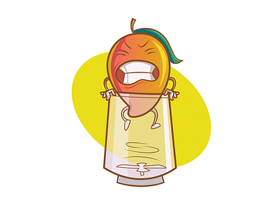 Don't MangoShake me :( cartoon cute fruit juicer mango orange secret life of fruits shake