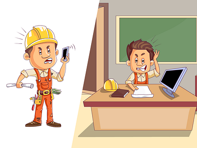 Bob Handyman Character Design cartoon character design handyman illustration mascot on work team