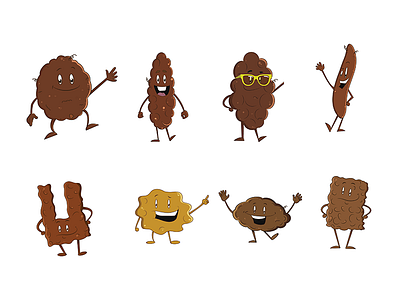 Types of poop - Emoji for kids