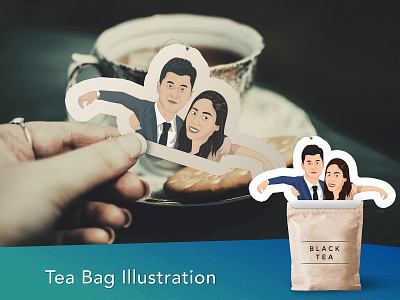 Tea Bag Illustration avatar cartoon character cool cute emoji face funny happy illustration mascot people vector