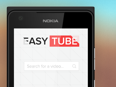 Easy Tube, Concept YouTube app concept video windows phone wp8 youtube