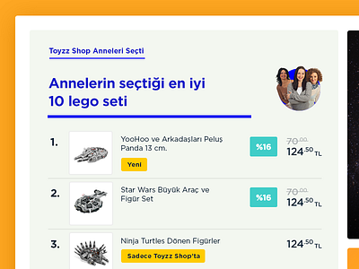 Toyzzshop New UI - Boxes & Top Lists components e commerce homepage uiux