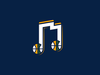 Take Note ball basketball concept jazz logo music nba note salt lake city sport take note utah utah jazz