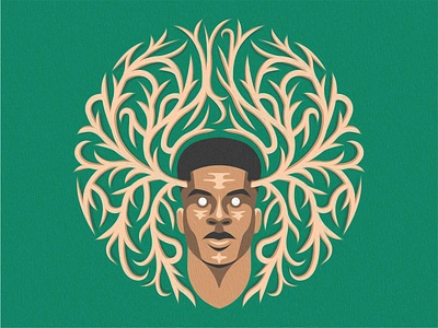 Fear the Greek basketball bucks deer giannis antetokounmpo graphicdesign illustration logo milwaukee bucks nba sport