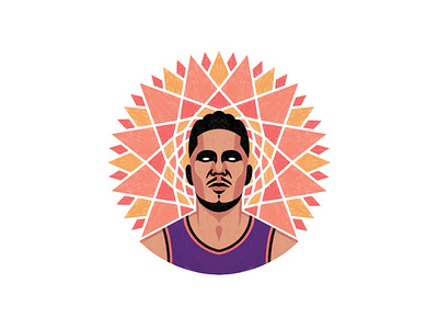 Sun Rise arizona basketball booker devin illustration logo nba phœnix procreate sport sun suns