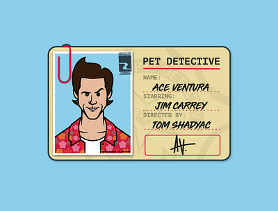 Ace Ventura : Pet Detective cinema comedy concept design film illustration illustrator jim carrey logo movie vector