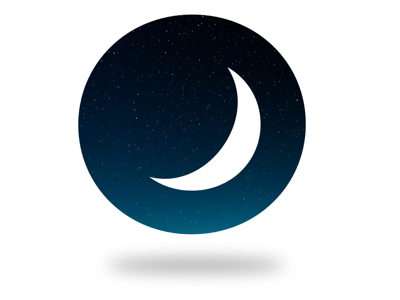 Moon logo shadow