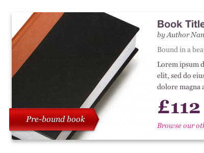 Pre-bound book