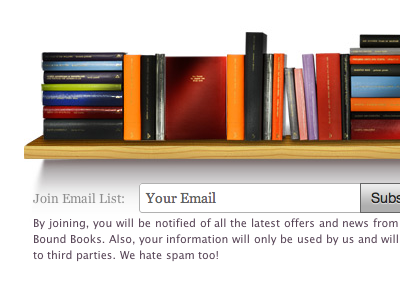 Bookshelf Footer books email footer shelf