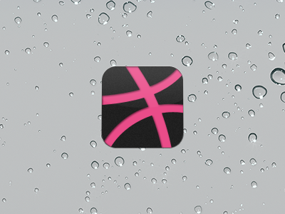 Dribbble Icon Pink on Black