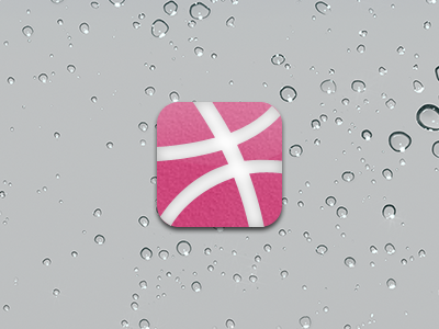 Dribbble iOS White on Pink apple dribbble icon ios ipad iphone ipod pink texture ux white