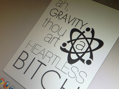 Ah Gravity big bang poster type