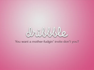Dribbble Invite dribbble fudge invite scan lines