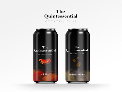 Premium cans for Gin cans illustrator photoshop