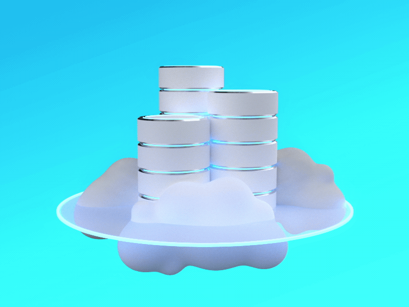 Cloud Database 2018 3d animation cinema4d cloud database design illustration security ui
