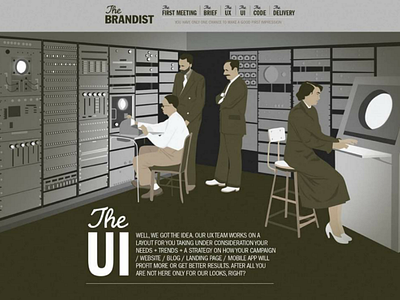 Brandist website design - UI section illustration ui design uxui web design website