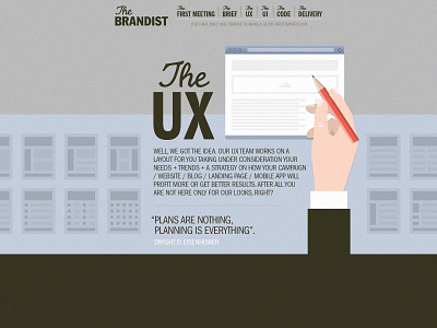 Brandist website - The UX section app branding design illustration illustration design logo typography ui ux ux design vector web design