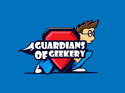 Guardian Of Geekery. cartoon character comic book geek hero superhero