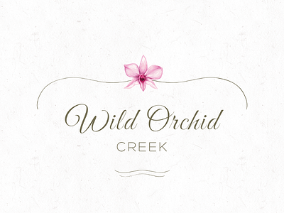 logo design concept for a wedding space logo love orchid pink romantic tender wedding