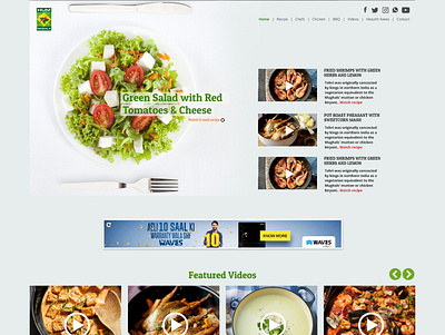 Masala.TV food ingredients masala recipe tv website website design