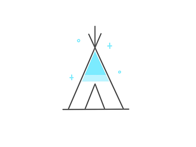 Blue Teepee blue boho icon illustration ipad logo nordic procreate teepee