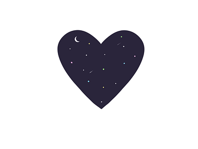 Love Space icon illustration ipad love procreate space