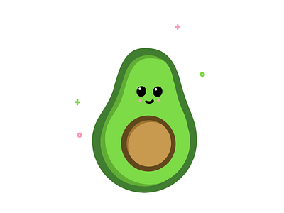 Avocado. avocado cute fruit illustration ipad procreate