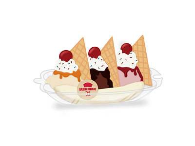 Ice cream sundae. Scoops Ahoy. ice cream ipad procreate scoops ahoy stranger things
