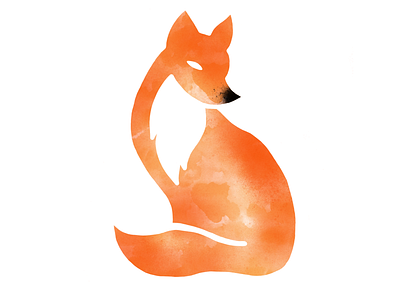 Watercolour fox. fox ipad procreate watercolour