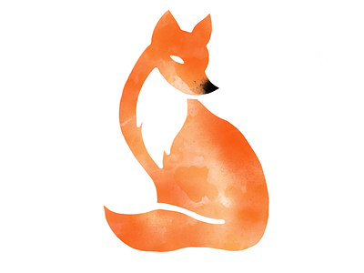 Watercolour fox.