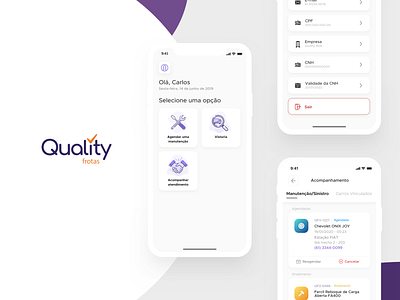 Quality Frotas app design interface mobile ui ui ui design ux