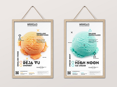Ice Cream Posters branding graphic design ice cream overwatch pattern poster
