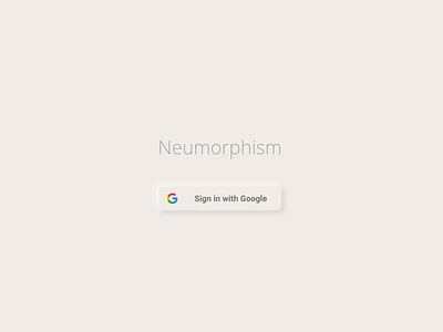Google Sign-in Button | Neumorphic style